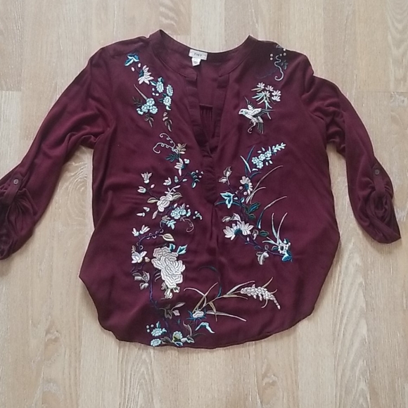 Anthropologie Rayon Embroidered Top XS - Picture 6 of 7